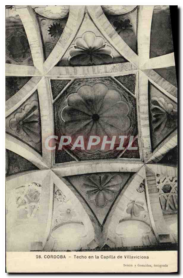 Cordoue - Plafond de la chapelle de Villaviciosa — Séñán y González, photographe