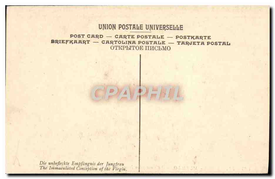 CPA Murillo La Conception Immaculee De La Vierge Musee Du Louvre Paris — Verso