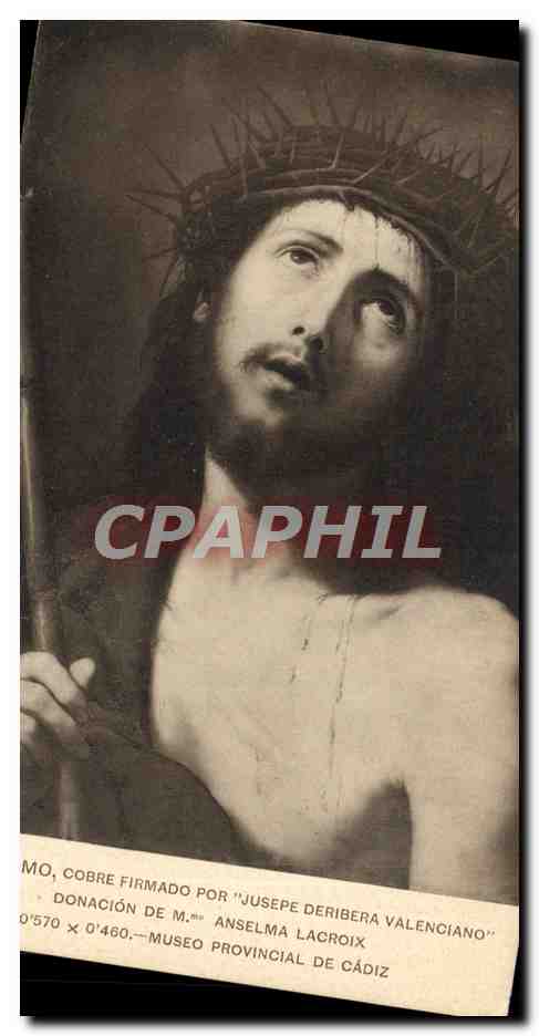 CPA Ecce Homo Cobre Firmado Por Jusepe Deribera Valenciano Cadiz