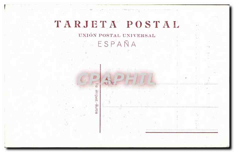 CPA Museo Provincial De Bellas Artes De Murcia Belen de Salzillo El Desollador — Back