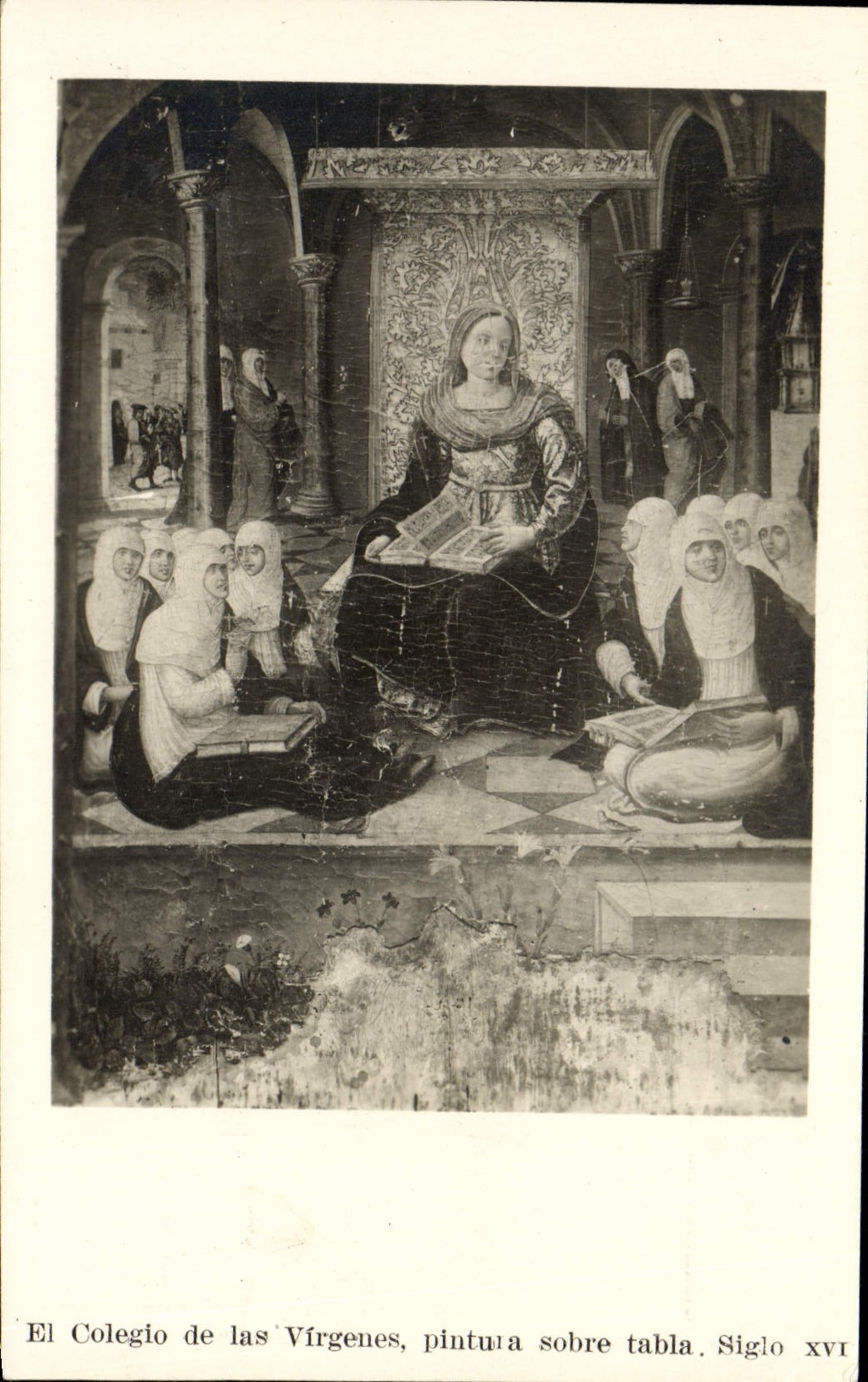 CPA El Colegio De Las Virgenes Pintura Sobre Tabla Siglo XVI
