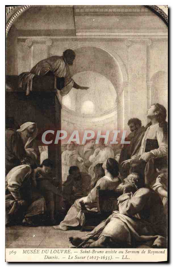 CPA Musee Du Louvre Saint Bruno Assiste Au Sermon De Raymond Dioces Le sueur