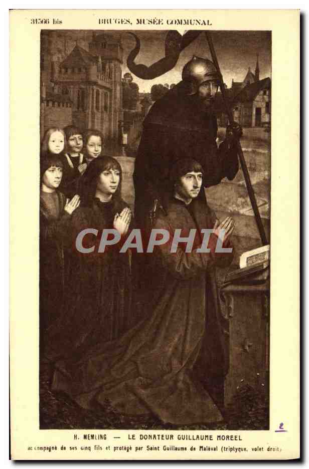 CPA Bruges Musee Communal Memling Le Donateur Guillaume Moreel