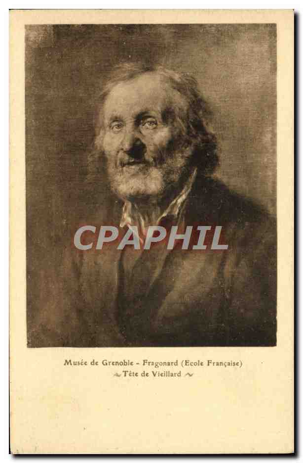 CPA Musee De Grenoble Fragonard Tete de vieillard
