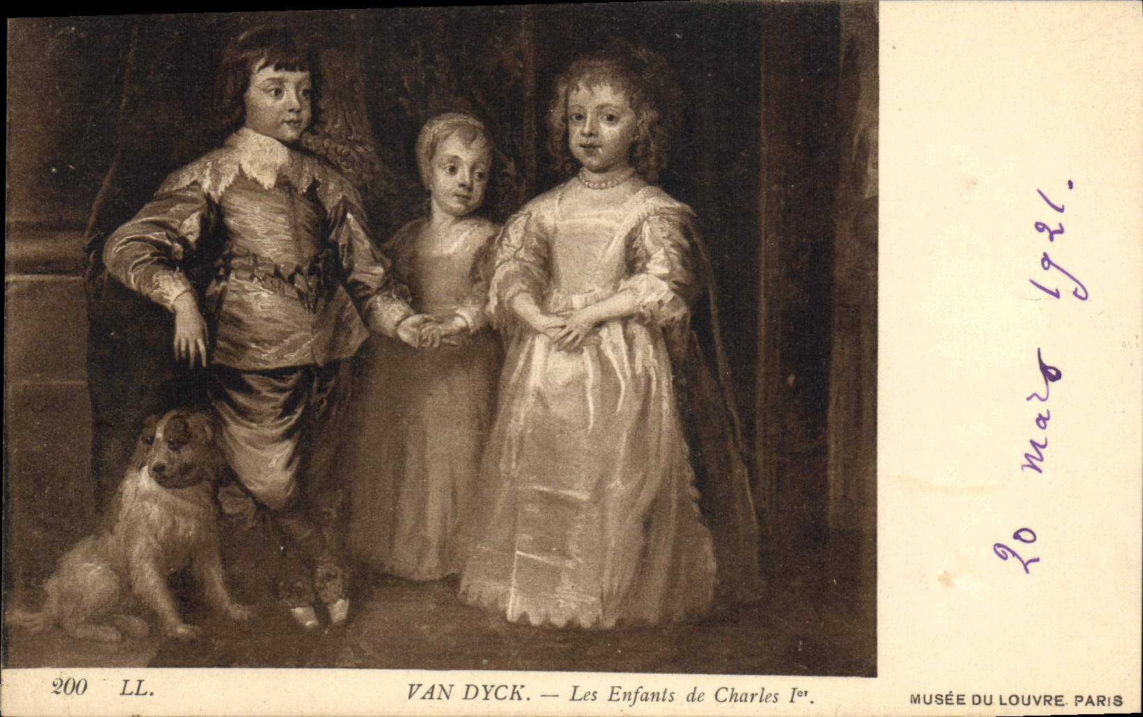 CPA Van Dyck Les Enfants De Charles1er Musee Du louvre Paris