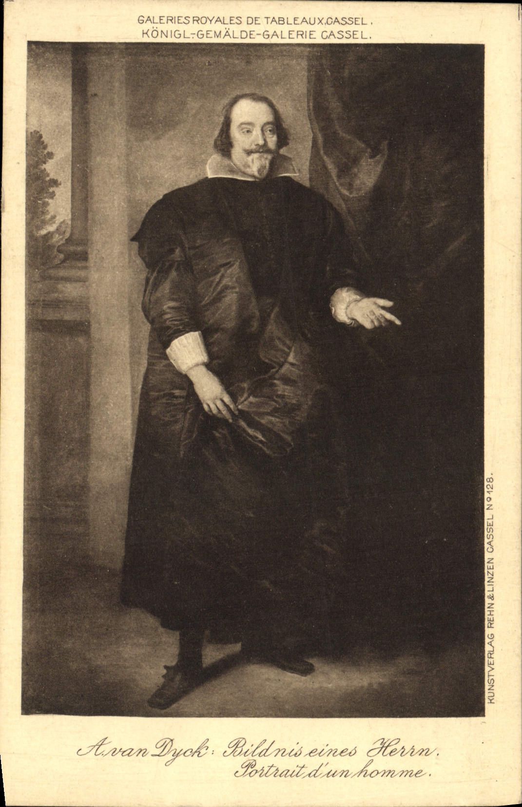 CPA Galeries Royales De Tableaux Cassel Avan Dyck Portrait d'un homme
