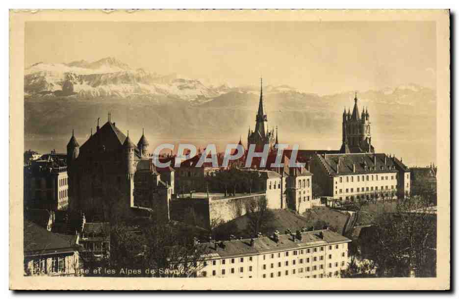 CPA Lausanne Et Les Alpes De Savoie