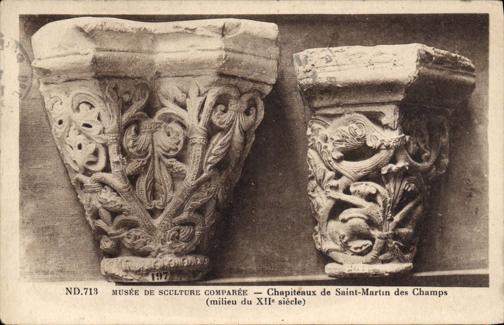 CPA Musee De Sculture Comparee Chapiteaux De Saint Martin Des Champs Paris