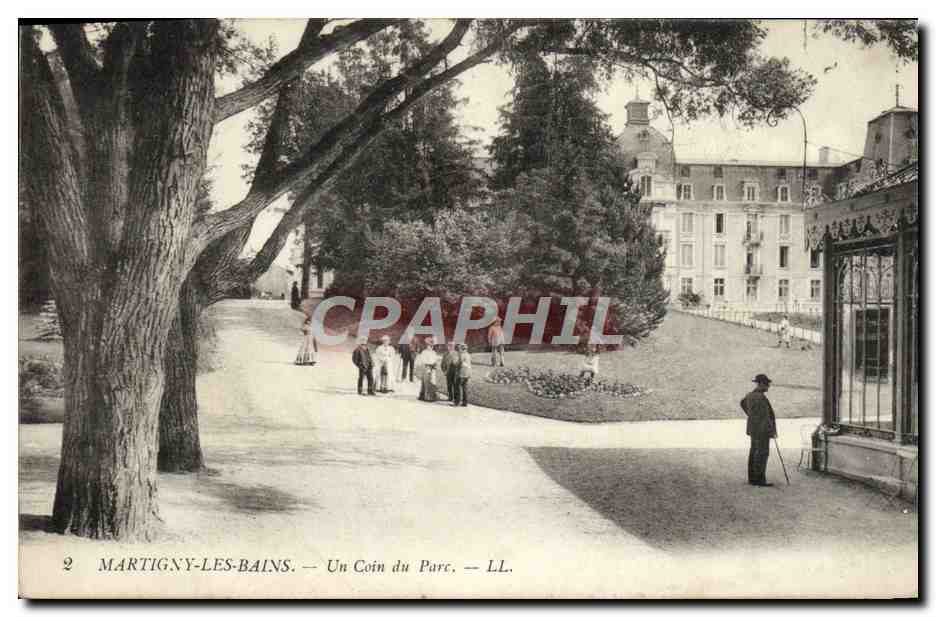 CPA Martigny Les Bains Un Coin Du Parc