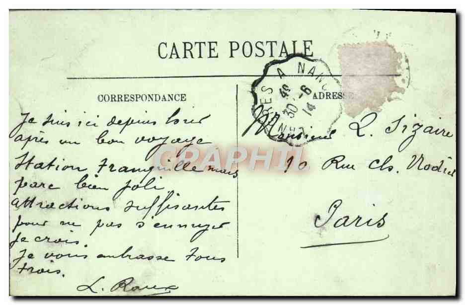 CPA Martigny Les Bains Un Coin Du Parc — Rückseite