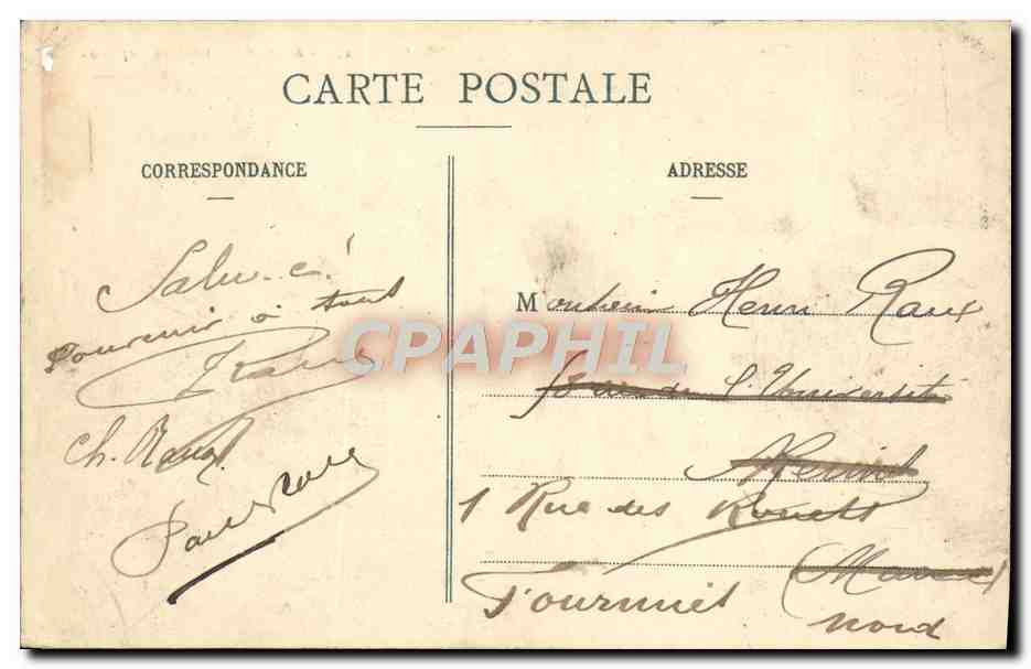 CPA Rouen Statue De Napoleon 1er — Verso
