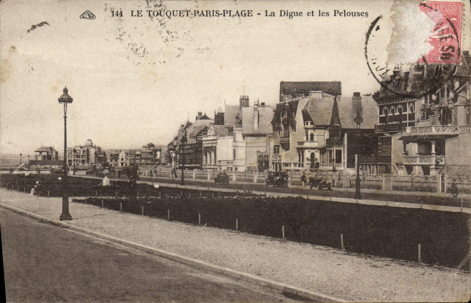Le Touquet-Paris-Plage — Die Digue und die Wiesen — Verlag: Cité Associative des Arts Photographiques, Chambourcy — Seriennummer 144