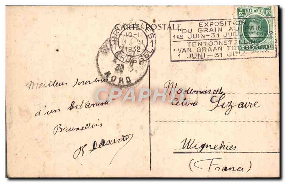 CPA Bruxelles Eglise SS Michel et Gudule — Rückseite