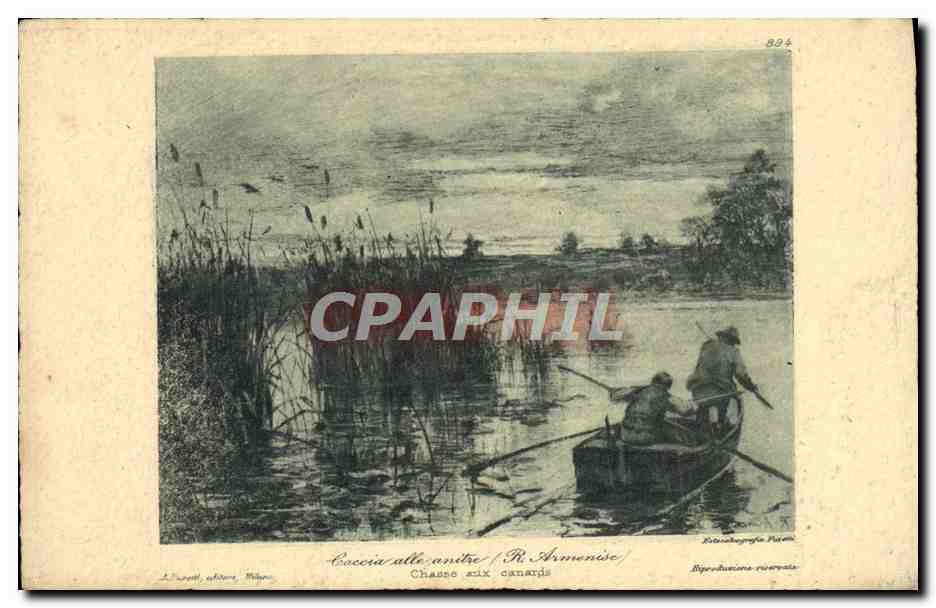 CPA Chasse aux canards R Armenise 