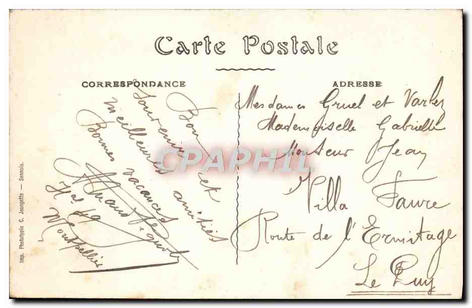 CPA Montpellir Jardin des plantes Les grandes serres — Back