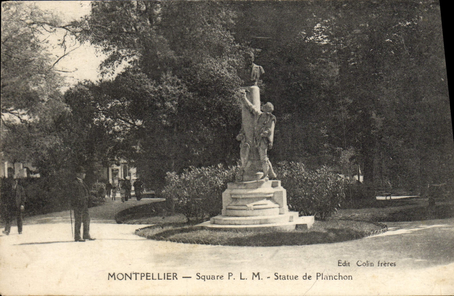 Montpellier — Square P. L. M. — Statue de Planchon — Edit Colin frères