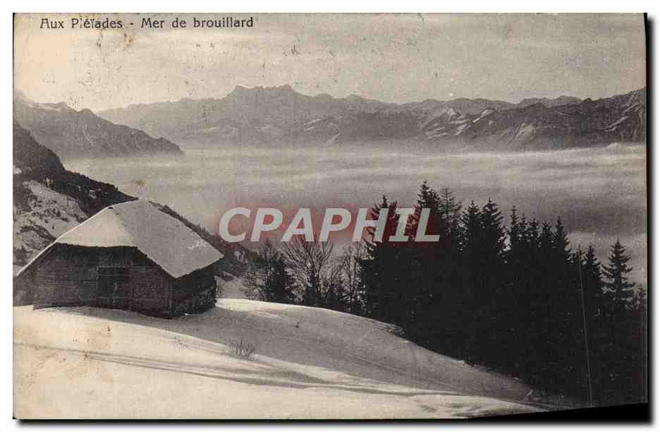 CPA Aux pleiades Mer de brouillard