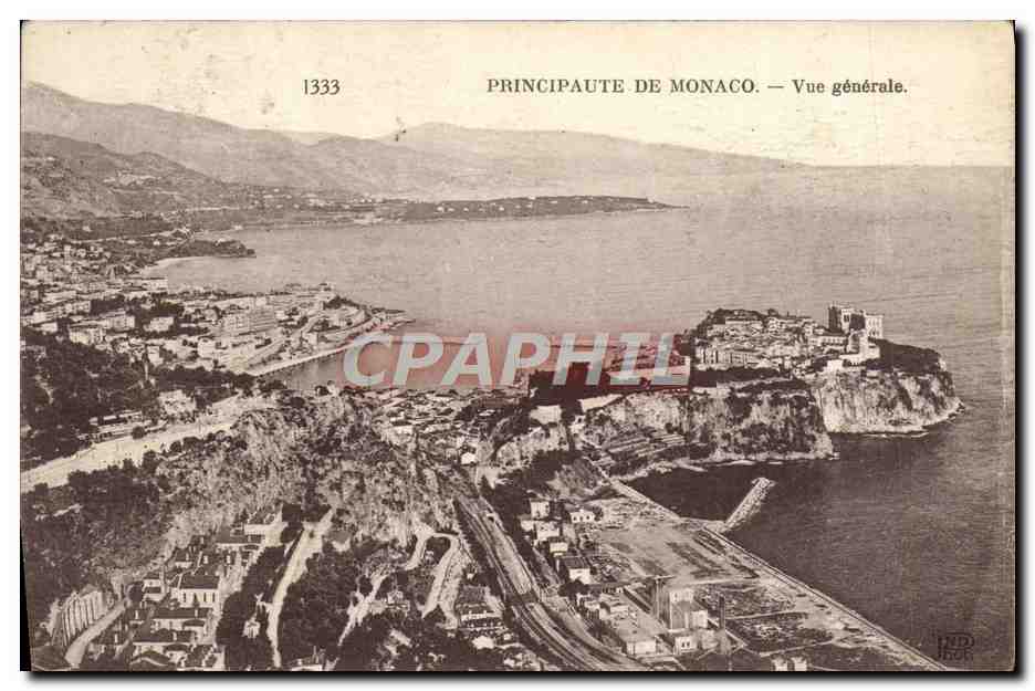 CPA Monaco Principaute Vue Generale