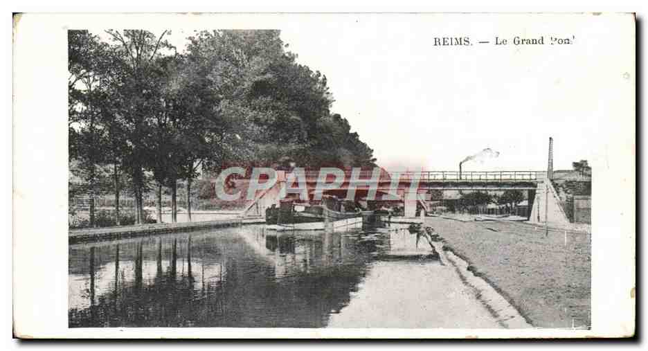 CPA Reims Le Grand pont