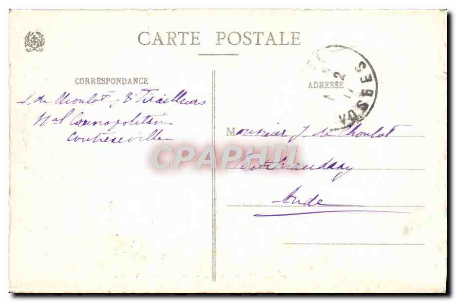 CPA Vittel La Roseraie Le kiosque a musique et le Tea Room — Back