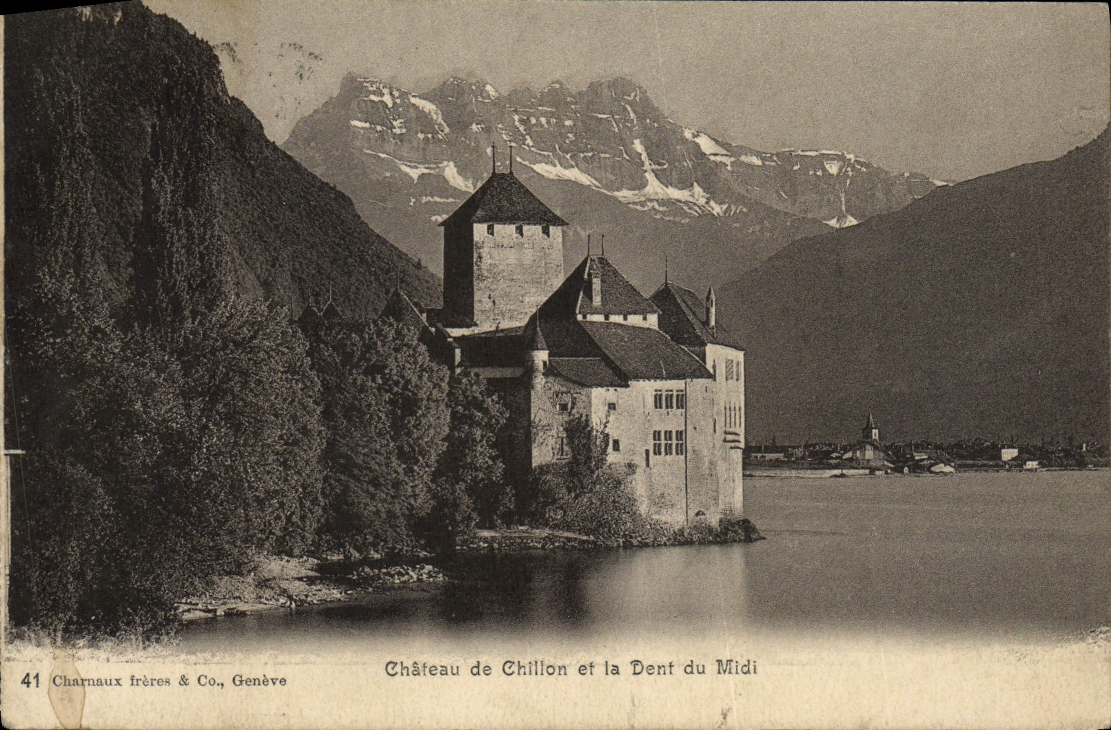 CPA Chateau de Chillon et la Dent du Midi