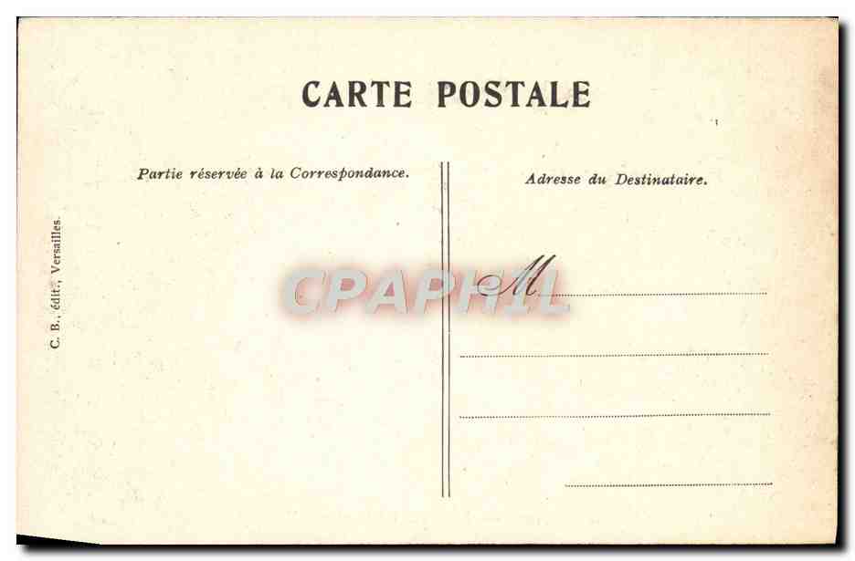 CPA Versailles La Galerie des Batailles — Verso