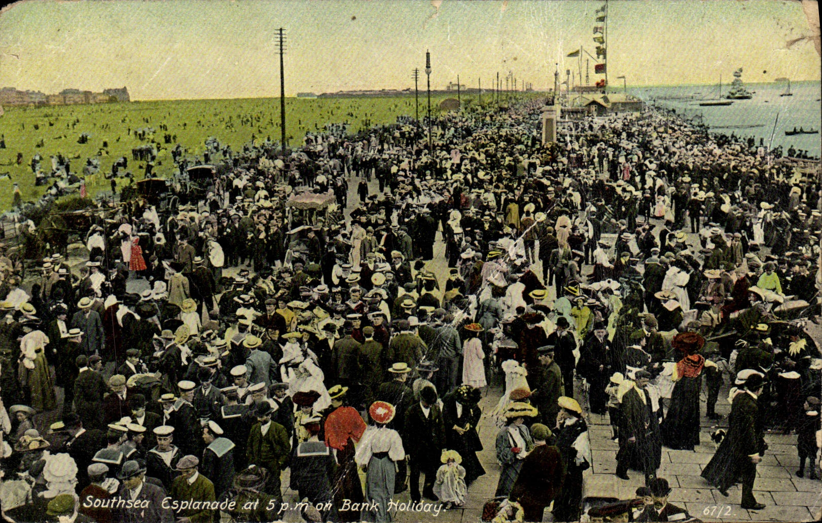 CPA Southsea Esplanade at 5 pm on Bank holiday