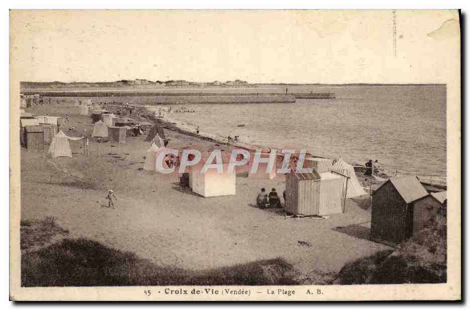 CPA Croix de Vie La Plage 