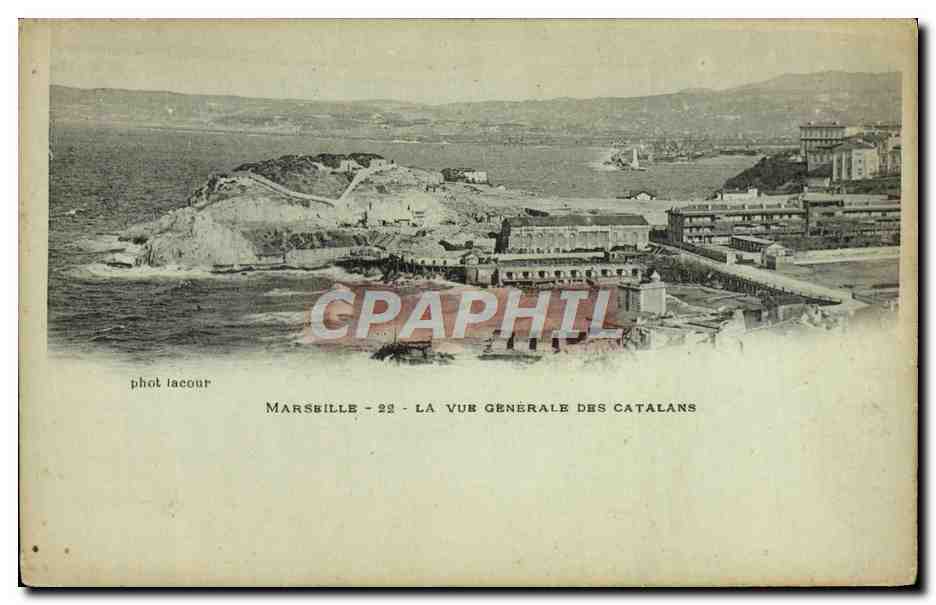 CPA Marseille La Vue Generale Des Catalans