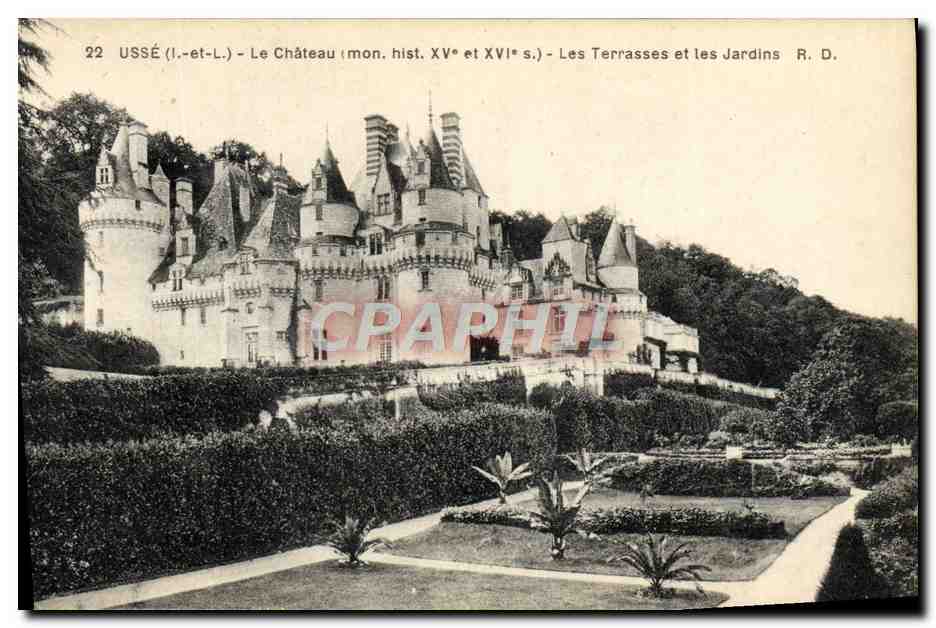 CPA Usse Le Chateau Les Terrasses et les Jardins