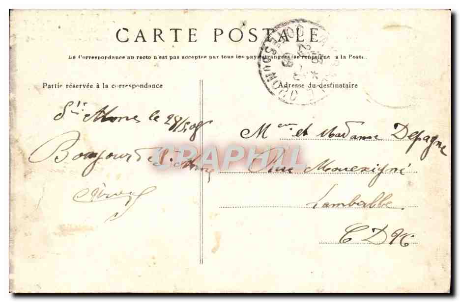 CPA Sainte Anne d'Auray Interieur de la basilique Le choeur et les autels du transept Orgue  — Verso