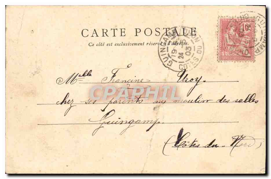 CPA Lorient Pont de St Christophe Kerentrech Caudon — Verso