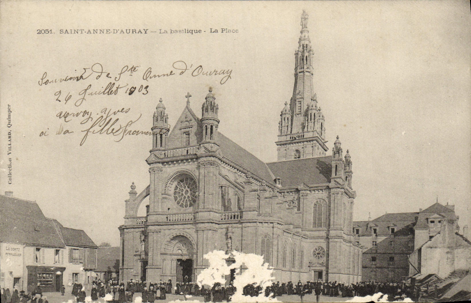 CPA Ste Anne D'Auray La Basilique La Plage
