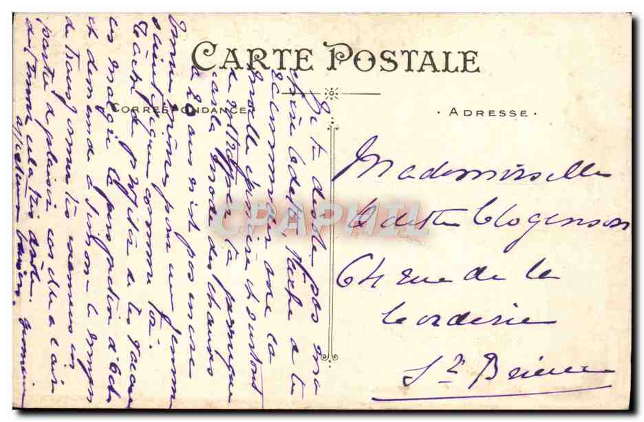 Lorient — Vue de l'Arsenal - Pont Gueydon et Pont du Chemin de Fer — Éd. Grand et Pazzais, Nantes, n°5 — Verso