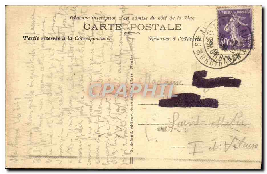 CPA Saint Anne D'Auray Autel privilegie de Sainte Anne — Verso