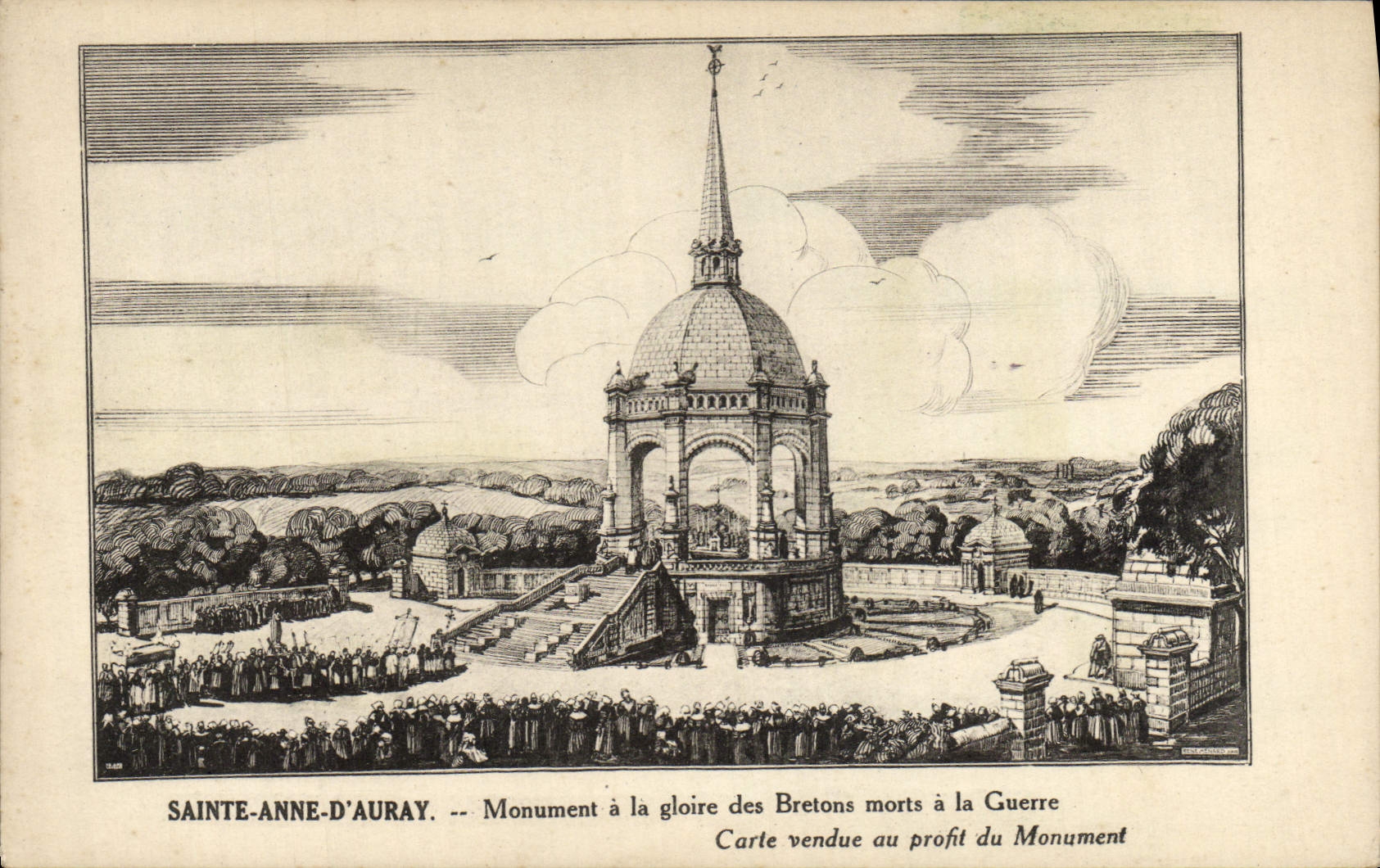 CPA Sainte Anne D'Auray Monument a La Gloire des Bretons Morts a La Guere