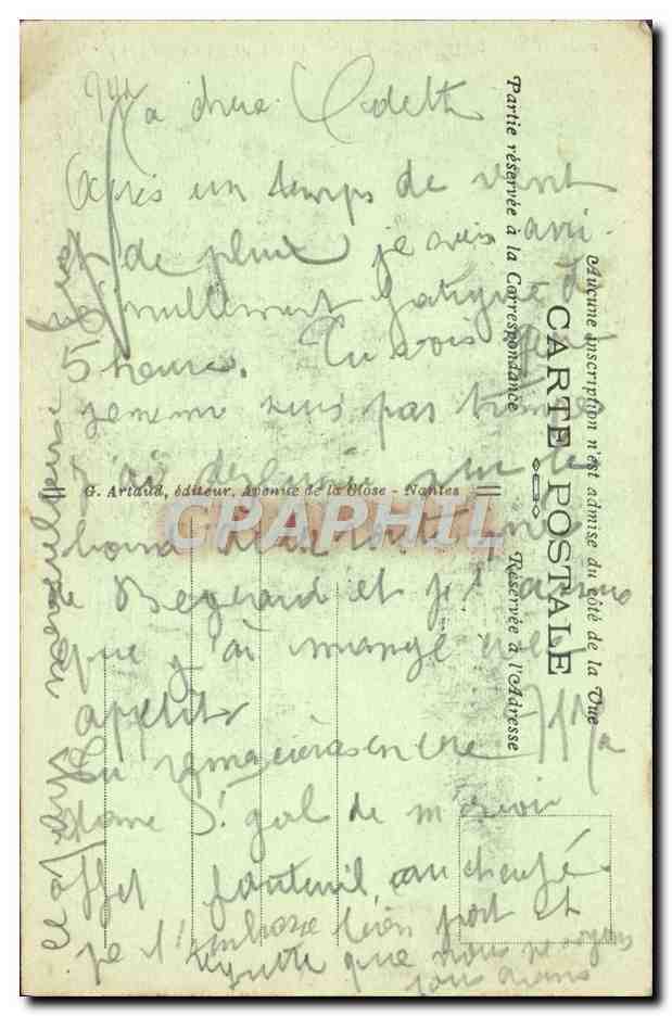 CPA Sainte Anne D'Auray Autel Privilegie de Sainte Anne — Verso