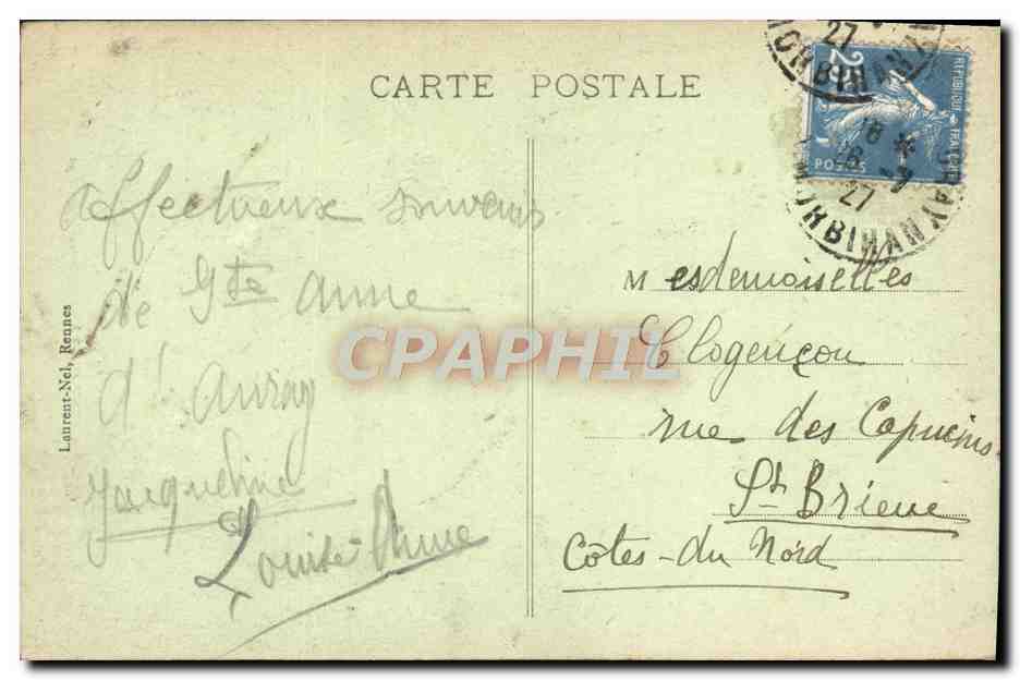 CPA Sainte Anne D'Auray L'Autel Privilegie — Verso
