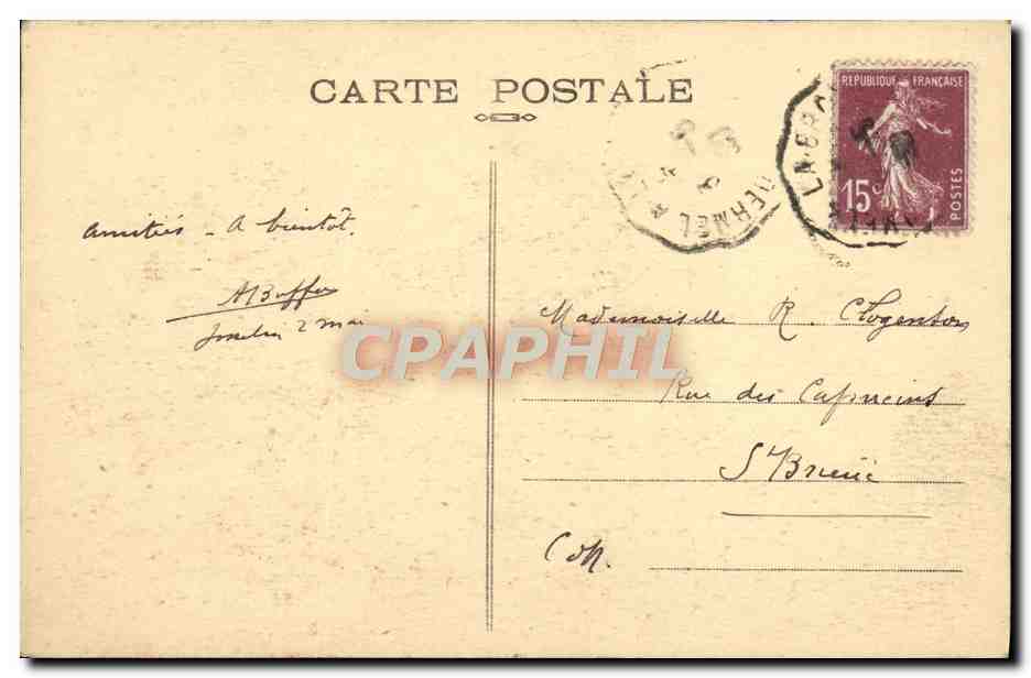 Château de Josselin — vu du côté du canal — Coll. E. Hamonic, St-E. — Verso