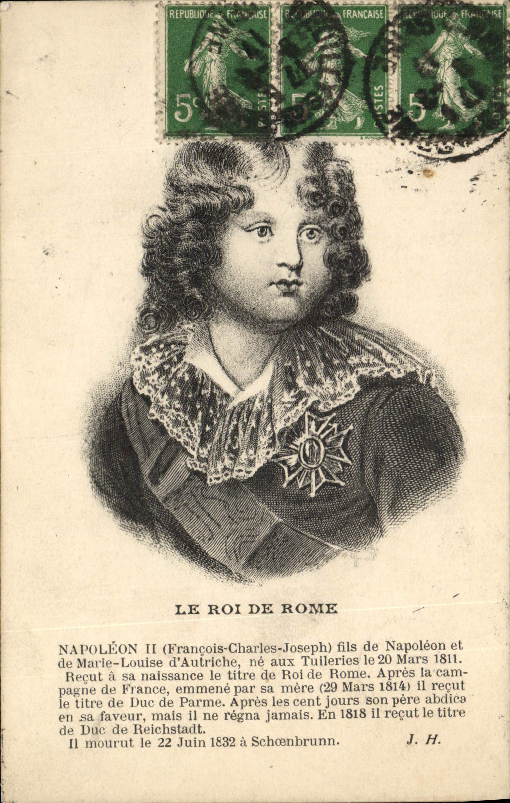 Napoléon II — Le Roi de Rome — J. H.