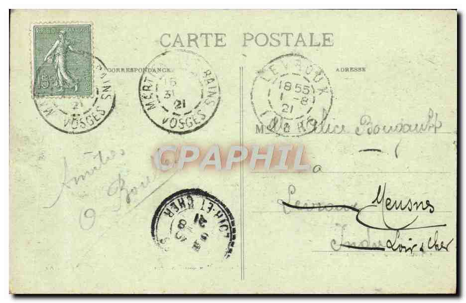 CPA Martigny Les Bains Le Pavillon des Sources — Back