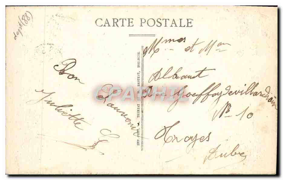 CPA Martigny Les Bains L'International et le Grand Hotel — Rückseite