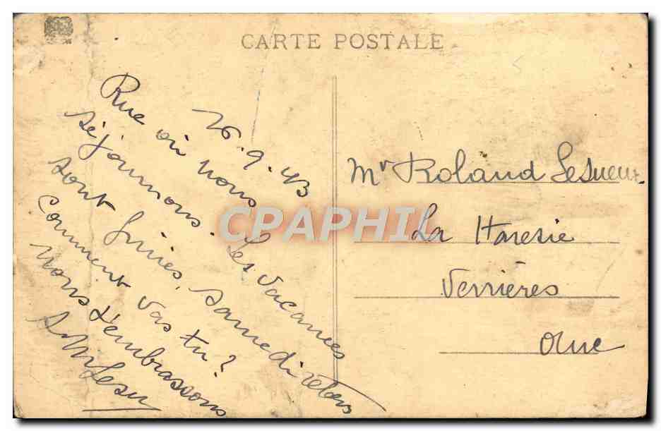 Saint-Dié (Vosges) — L'Hôtel de Ville et la Rue Stanislas — A. Wels, Saint-Dié, N° 13871 — Reverso