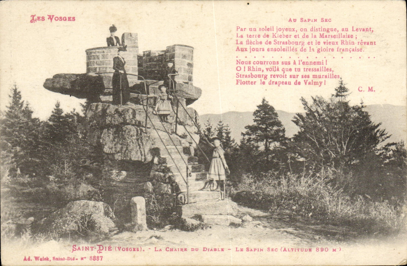 CPA Saint Die La chaire du diable Le sapin sec