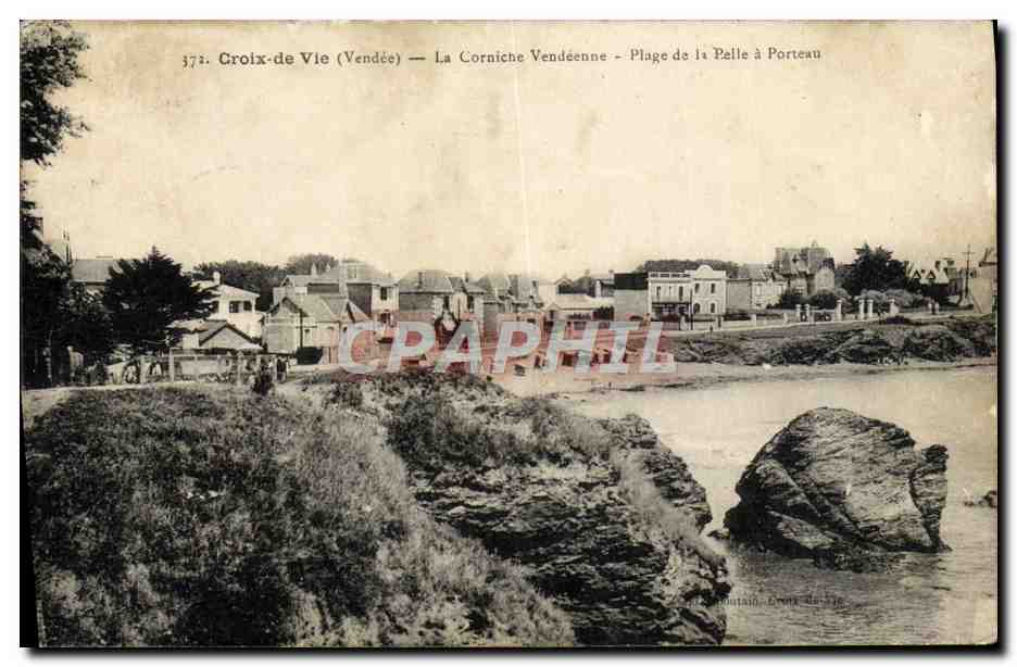 CPA Croix de Vie La Corniche Vendeenne Plage de La Pelle a Porteau
