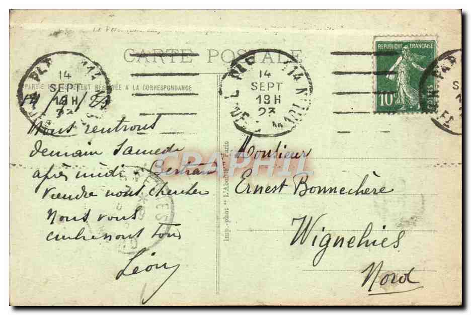 Paris - Panorama des Huit Ponts — éditeur et n° de série non lisibles — Rückseite