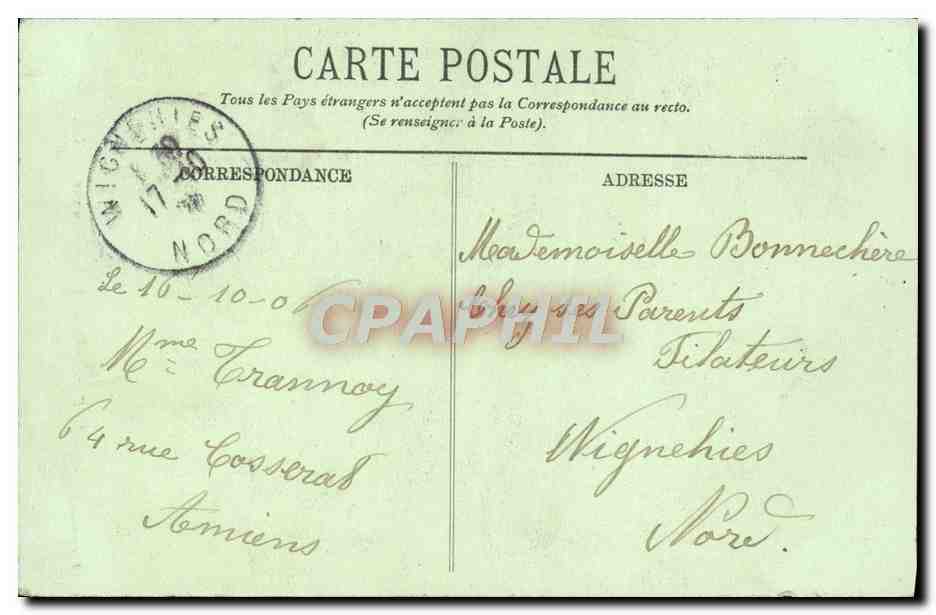 CPA Amiens La Cathedrale L'ange pleureur — Rückseite