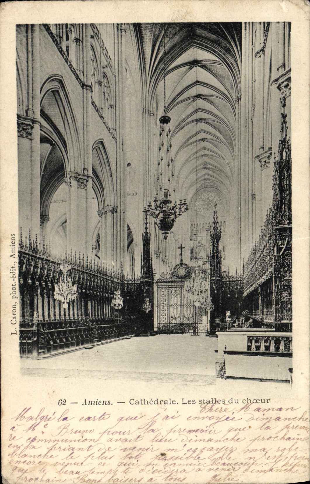 CPA Amiens Cathedrale Les Stalles Du Choeur