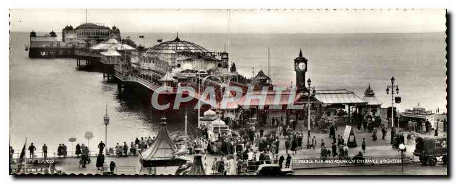 CARTE DOUBLE Brighton Palace pier and aquarium entrance 