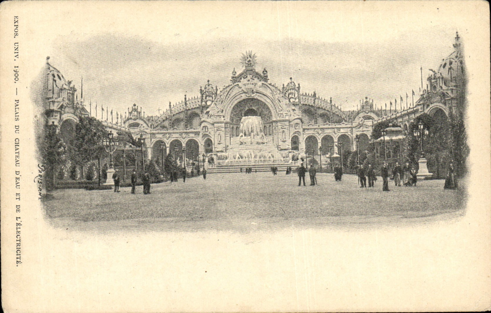 CPA Paris Exposition universelle de 1900 Palais du chateau d'eau et d'electricite